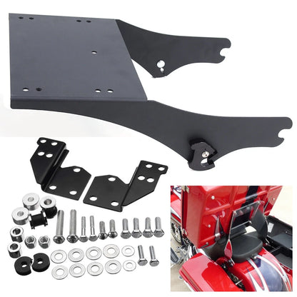 Pack Trunk Mount Rack w/ Docking Kit For Harley Tour Pak Touring Road King 97-08