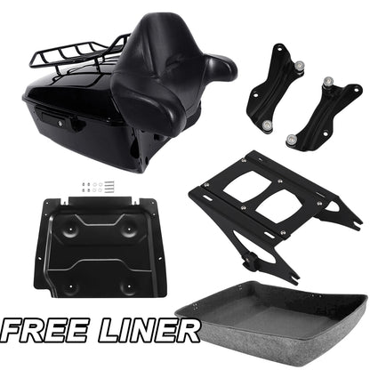King Trunk Pad Plate Mount Docking Fit For Harley Street Glide 2014-25