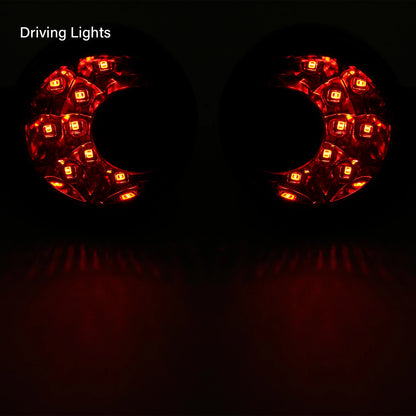 Rear Turn Signals LED Light Smoked Fit For Harley Sportster 883 1200 1992-2022