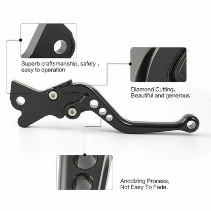 For Kawasaki NINJA 250R 2008-2012 2011 Brake Clutch Levers CNC Short Adjustable