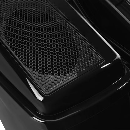 5" Stretched Saddlebags Dual 5x7" Speakers Cutout For Harley Electra Glide 14-Up