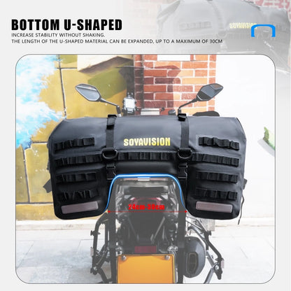 Duffel Bag 50 Litre Waterproof Motorbike Motorcycle Tail Bags Travel Luggage