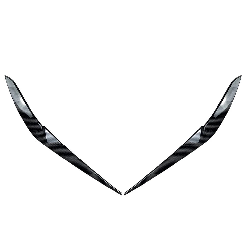Front Fog Light Lamp Eyebrow Cover Trim For BMW X5 2018-22 X6 19-22 Carbon Fiber