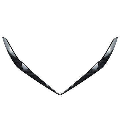 Front Fog Light Lamp Eyebrow Cover Trim For BMW X5 2018-22 X6 19-22 Carbon Fiber