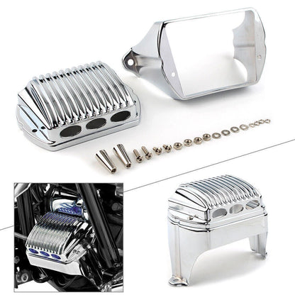 Chrome Front Voltage Regulator Cover Trim Accent Fit for Harley Bagger 1997-2011