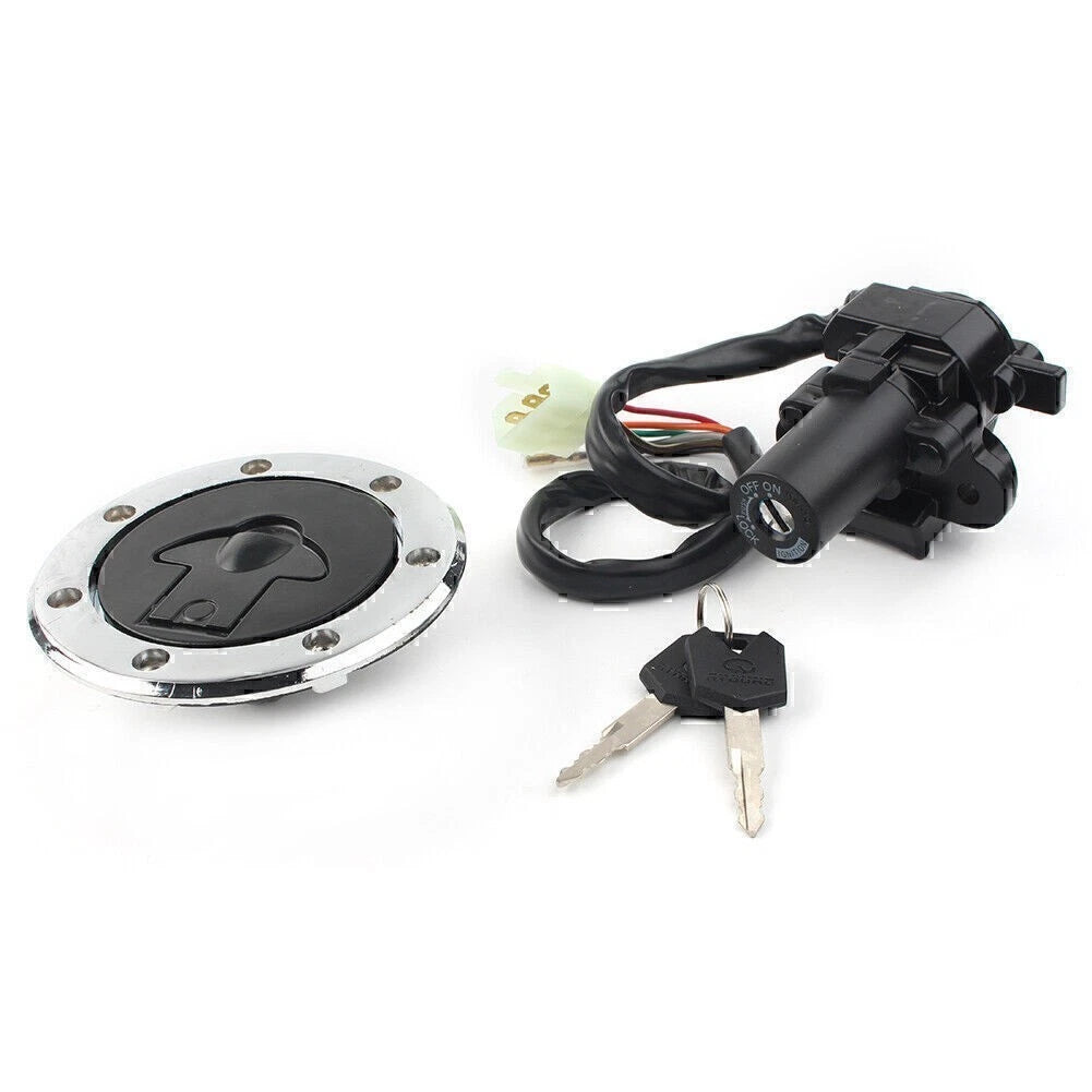 Ignition Switch Gas Cap Cover Lock w/Key Set For Kawasaki ZX7R ZX9R ZXR750 ZX900