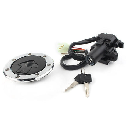 Ignition Switch Gas Cap Cover Lock w/Key Set For Kawasaki ZX7R ZX9R ZXR750 ZX900