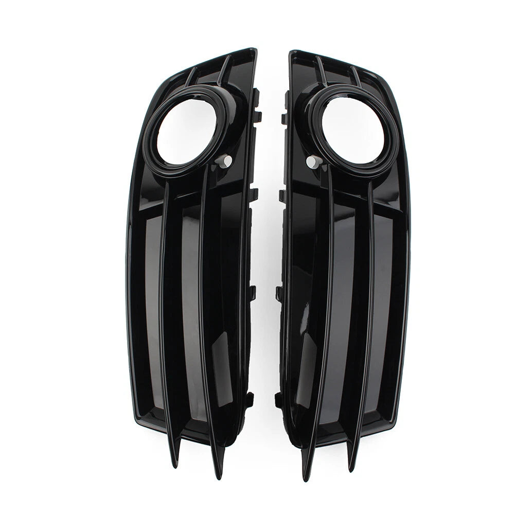 2x Front Bumper Fog Light Grille Cover For Audi A3 8P 2009-2012 Black USA