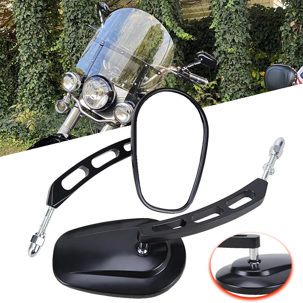 Rear View Side Mirrors For Harley Touring Sportster 1200 883 Softail Fatboy Dyna