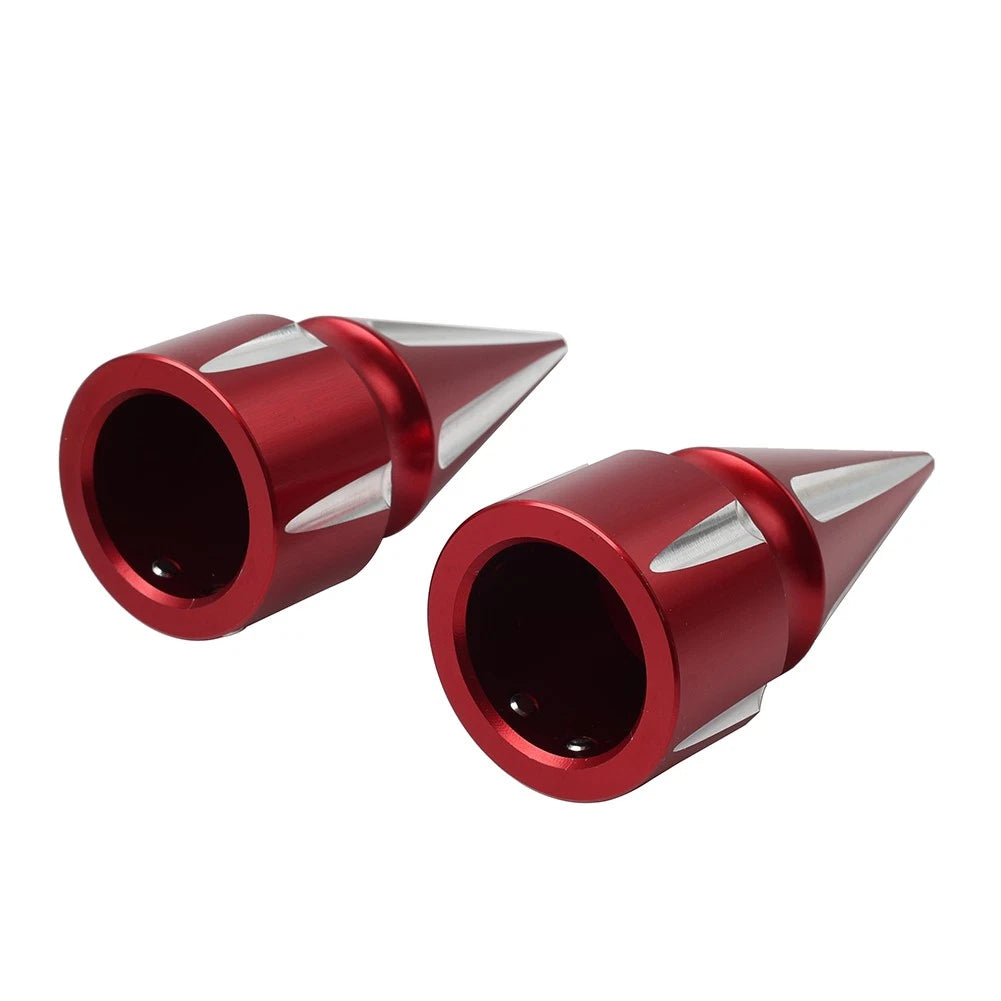 Front Axle Cap Nut Cover 3.6" For Harley Softail 07+ Dyna 08+ Street Glide Red