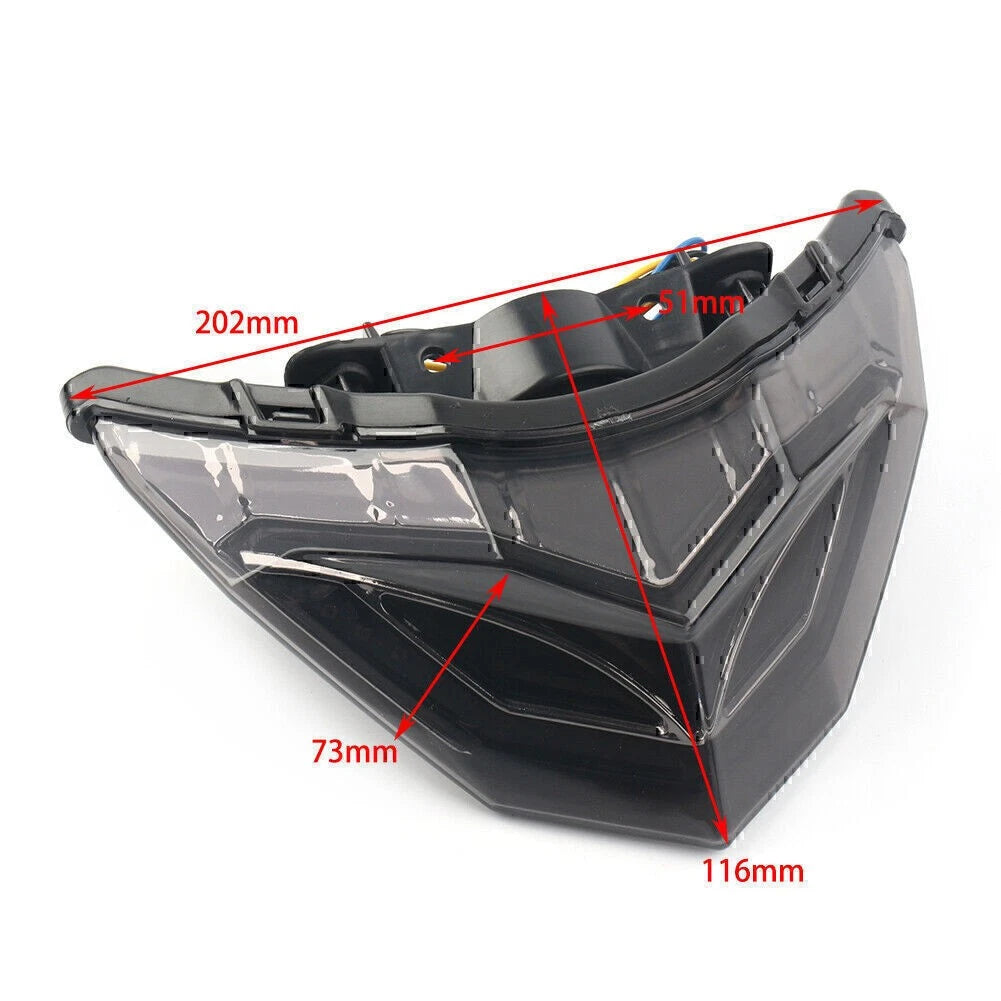 LED Brake Tail Light Rear Turn Signal Lamp For Kawasaki Ninja 250R 300 2013-17