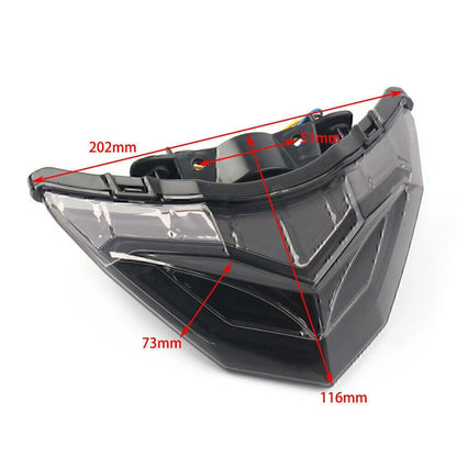 LED Brake Tail Light Rear Turn Signal Lamp For Kawasaki Ninja 250R 300 2013-17