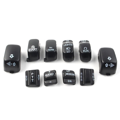 Hand Control Switch Cover Housing Button Cap Set For Harley Touring 96-13 Blk US