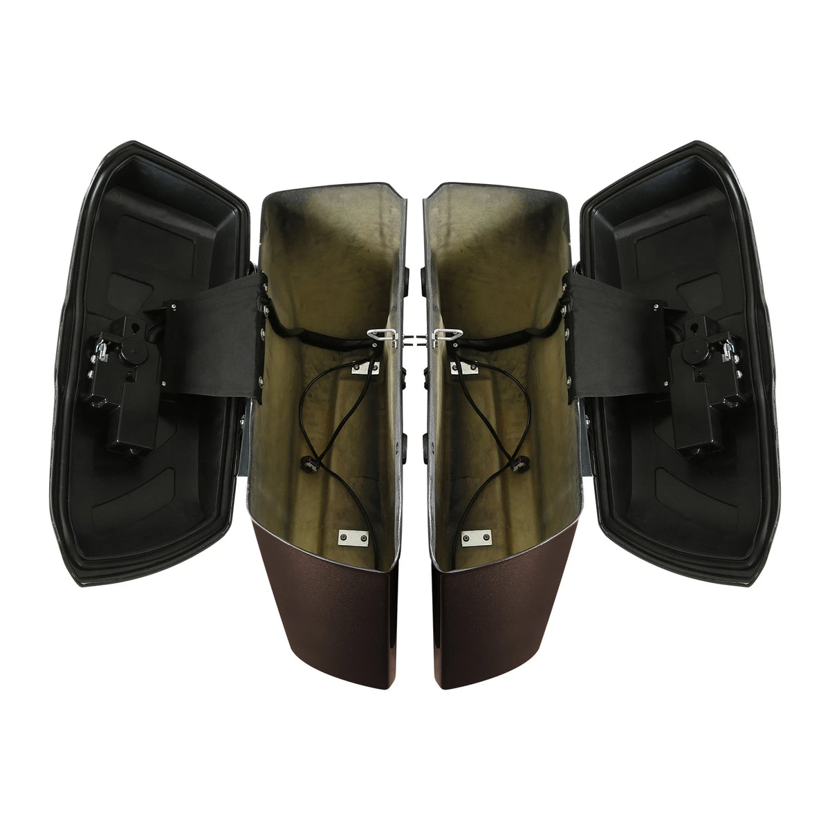Dark Walnut Hard Saddlebags Fit For Indian 2019-2025 Chieftain Dark Horse