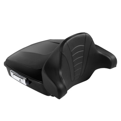 Chopped Trunk Backrest Pad Rack Fit For Harley Touring 2014-Up US