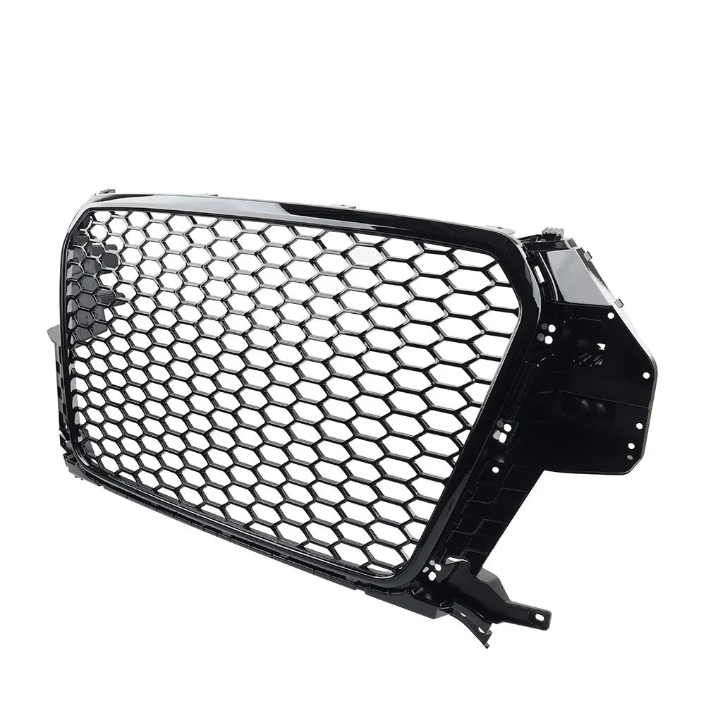 Front Bumper Honeycomb Grille Glossy Black For Audi Q3 SQ3 2013-2015