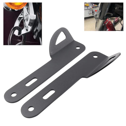 Pair Front Teardrop Tie-Down Brackets Mount For Harley Touring Street Glide FLTR