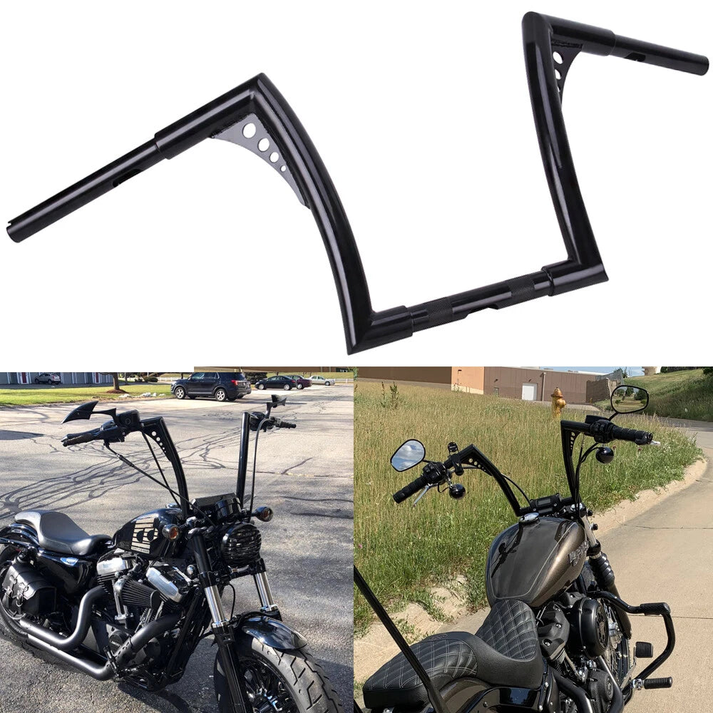 12" Rise Ape Hangers Handlebar For Harley Sportster 883 1200 XL FLST FXST 06-15