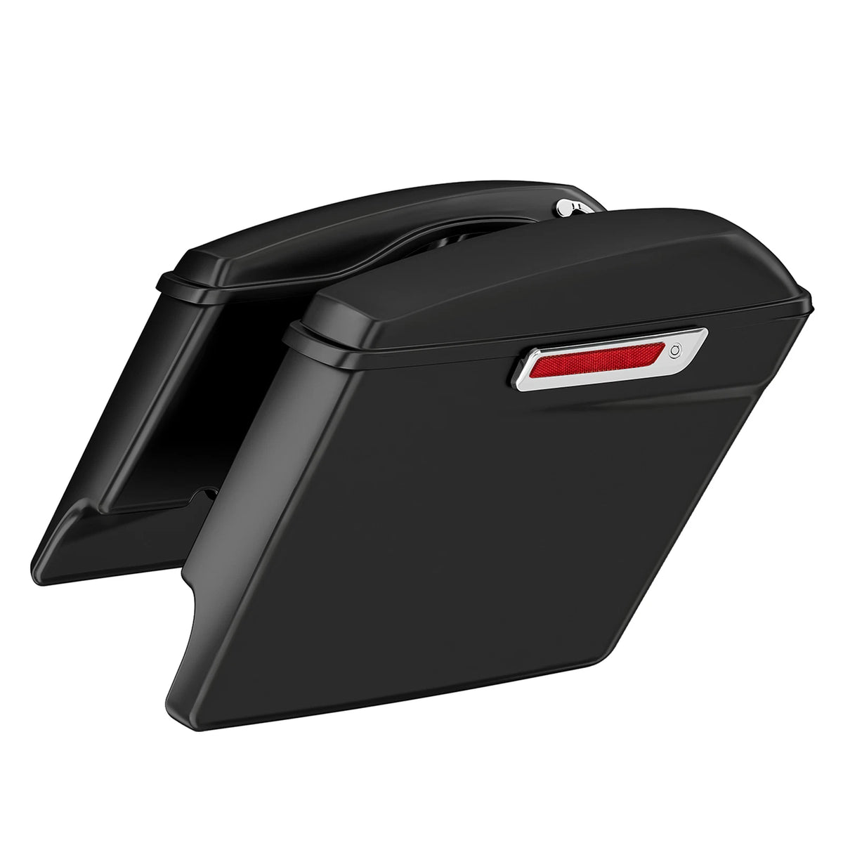 Matte Black 5'' Stretched Saddlebags w/ Bracket For Harley Softail Fatboy 84-17