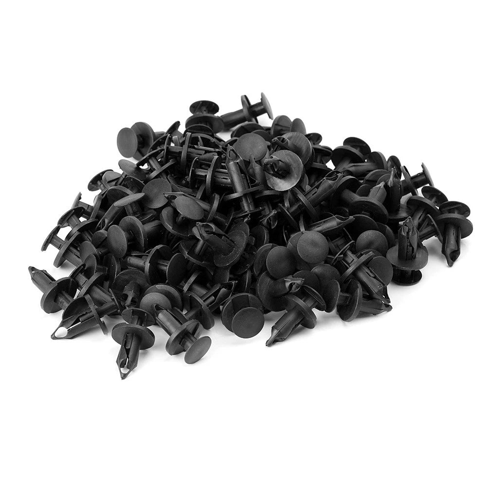 100pcs 8mm Car Bumper Fender Plastic Retainer Push Pin Clip Rivet Fasteners Car