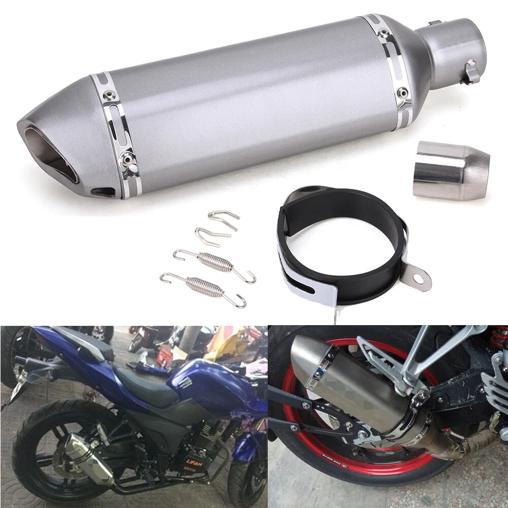 Motorcycle 370MM Universal Exhaust Muffler Pipe with DB Killer Slip on Bike ATV