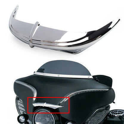 Batwing Fairing Brow Accent For Harley Touring FLHX 1996-2013 Chrome Motor US