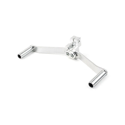 Motorcycle Dual Way Gear Shift Lever Footrest Pedal Shifter Silver Aluminum 1PC