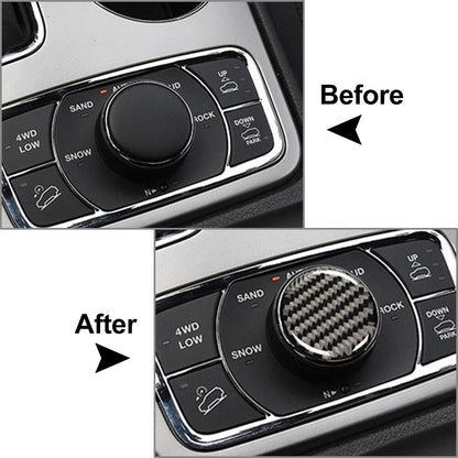 Central Console Knob Button Cover Trim Fit Jeep Grand Cherokee 2011-2022 Black