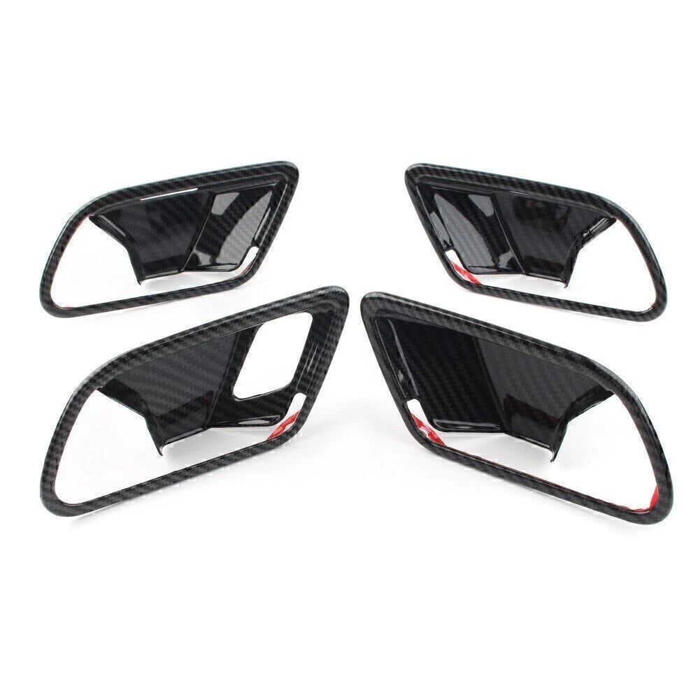 4pcs Carbon Fiber Inner Handle Bowl Covers For Mercedes-Benz A-Class W177 2019