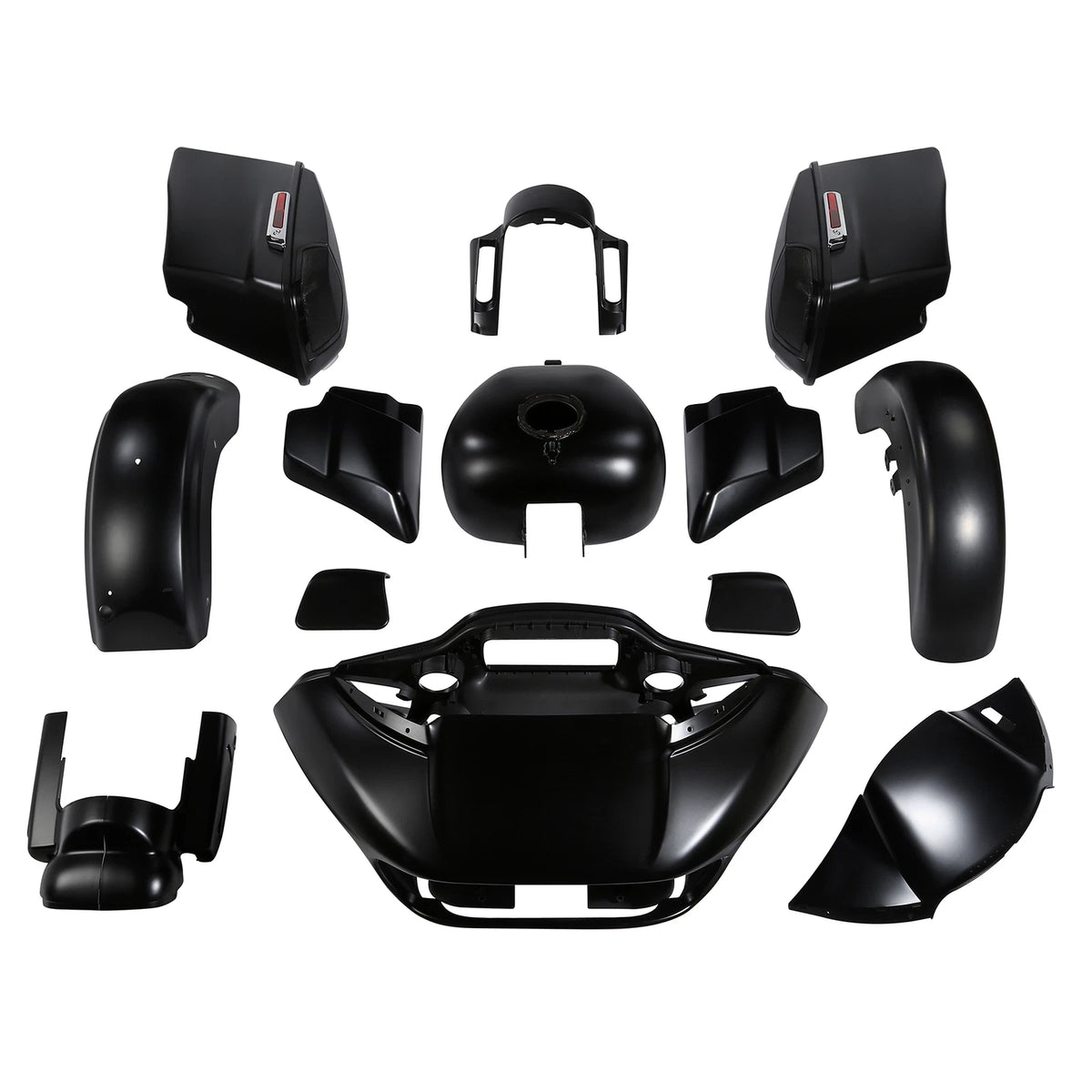 Fairings Body Work Kit Fit For Harley Touring CVO Road Glide 15-23 Black Denim