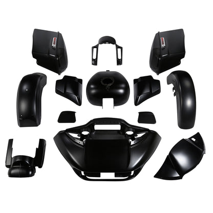 Fairings Body Work Kit Fit For Harley Touring CVO Road Glide 15-23 Black Denim
