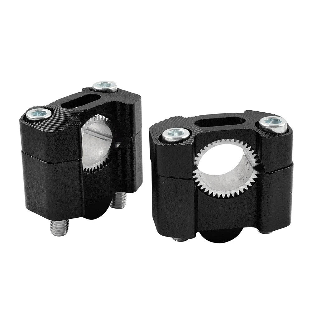 HandleBar Fat Bar Mount Clamps Risers Adaptor 7/8 to 11/8 Dirt Pit Bike ATV blk