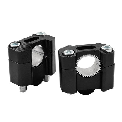 HandleBar Fat Bar Mount Clamps Risers Adaptor 7/8 to 11/8 Dirt Pit Bike ATV blk