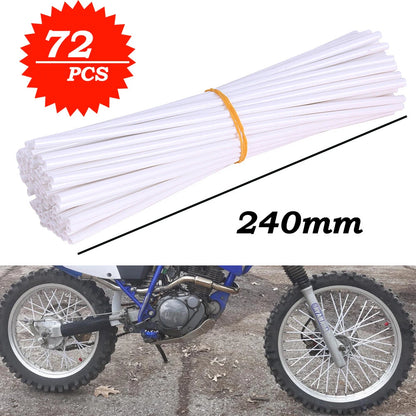 72Pcs Motorcycle Dirt Bike Spoke Skins Covers Wraps Wheel Rim Guard Protector US