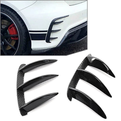 BLK Rear Bumper Spoiler Canard Air Vent For Mercedes Benz W176 A200 A250 A45