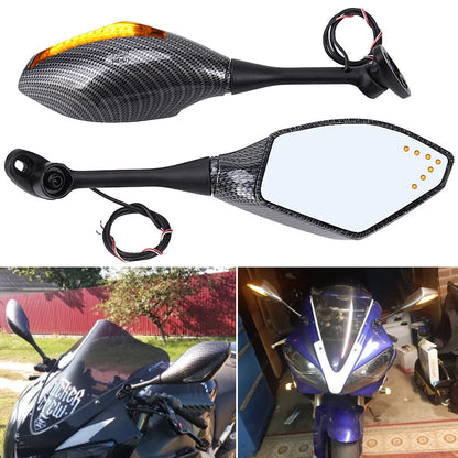 Integrated LED Mirrors For Honda CBR600RR 03 2004 2005 2006 2007 2008 2009 2010