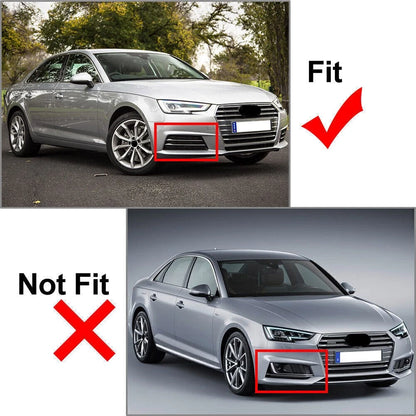 Front Bumper Lower Grill Fog Light Grille For Audi A4 B9 2016-2018