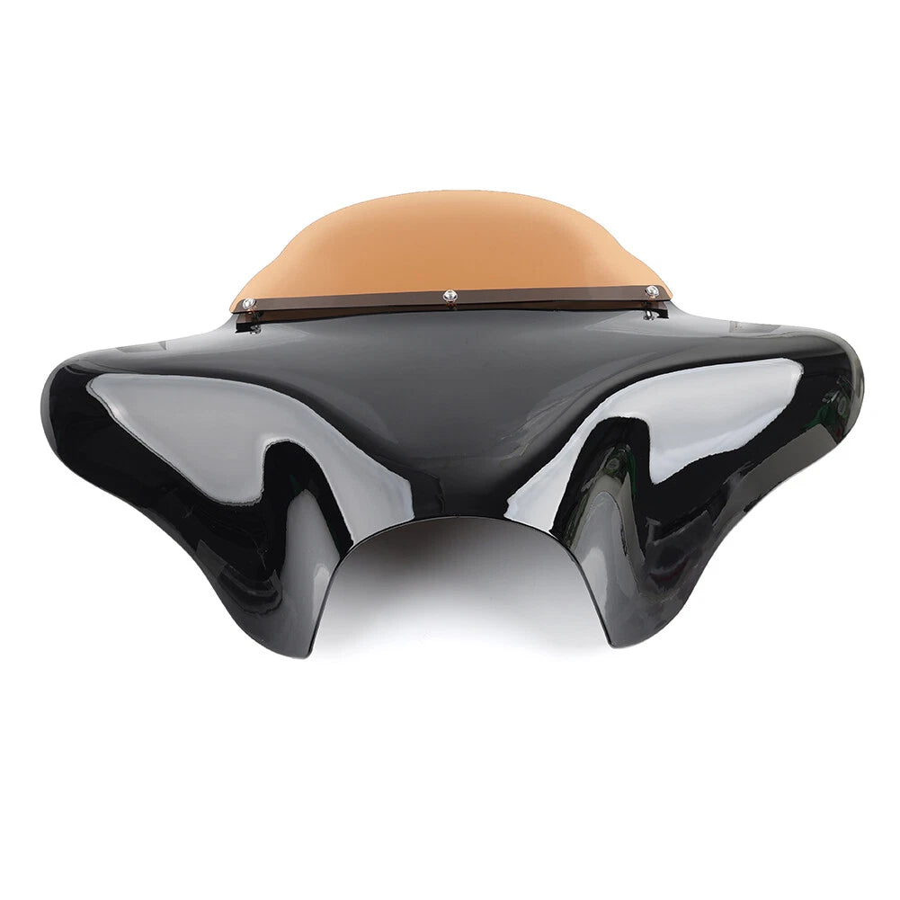 Front Outer Batwing Fairings Fit Harley Touring Road King Softail Glossy Black