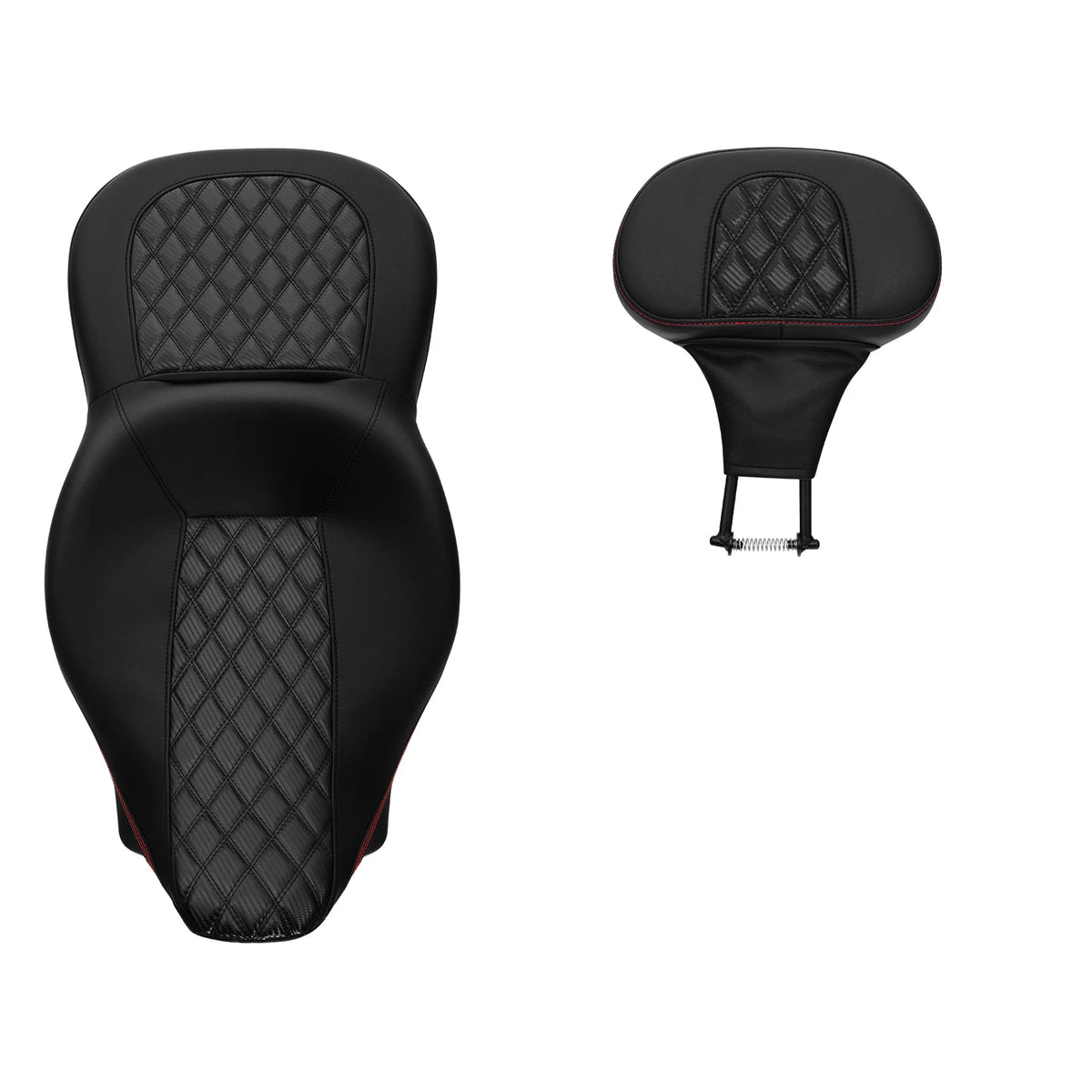 Driver Passenger Seat & Backrest Pad For Harley Touring Road Glide King 2009-23