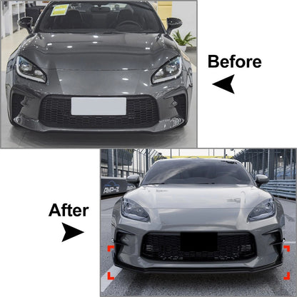 Glossy Black Front Bumper Lip Body Kit Spoiler For Toyota GR86 2022-2025
