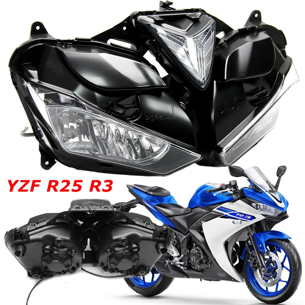 YZF-R3 Headlight Headlamp Assembly for Yamaha R25 2013 2014 2015 2016 2017 2018