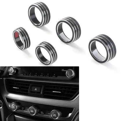 Control Switch Knob Ring Cover Trim For Honda Accord 10th Generation 18-22 Black