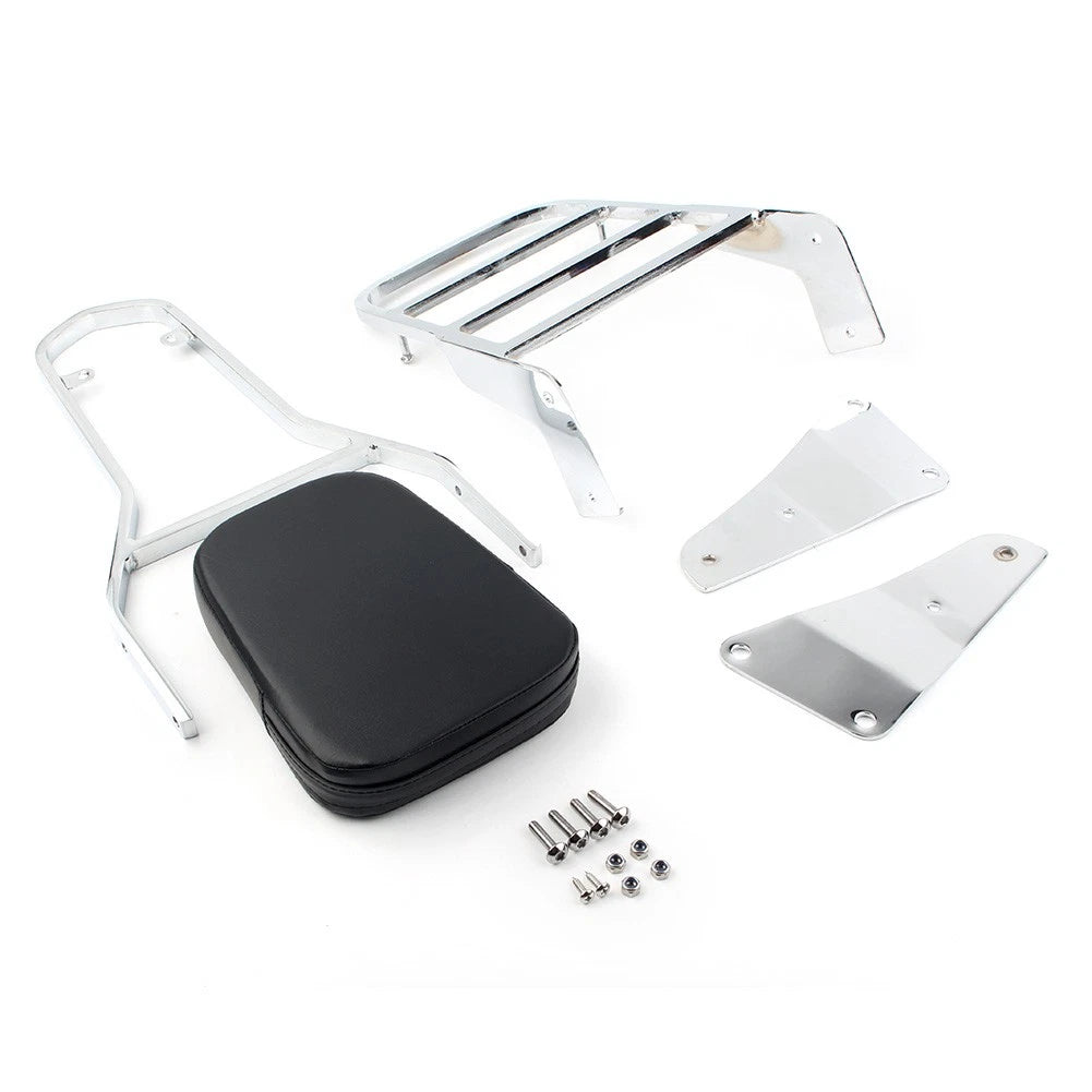 Backrest Sissy Bar Set w/ Luggage Rack Motor Fit Vulcan VN1500 Classic 1996-2008