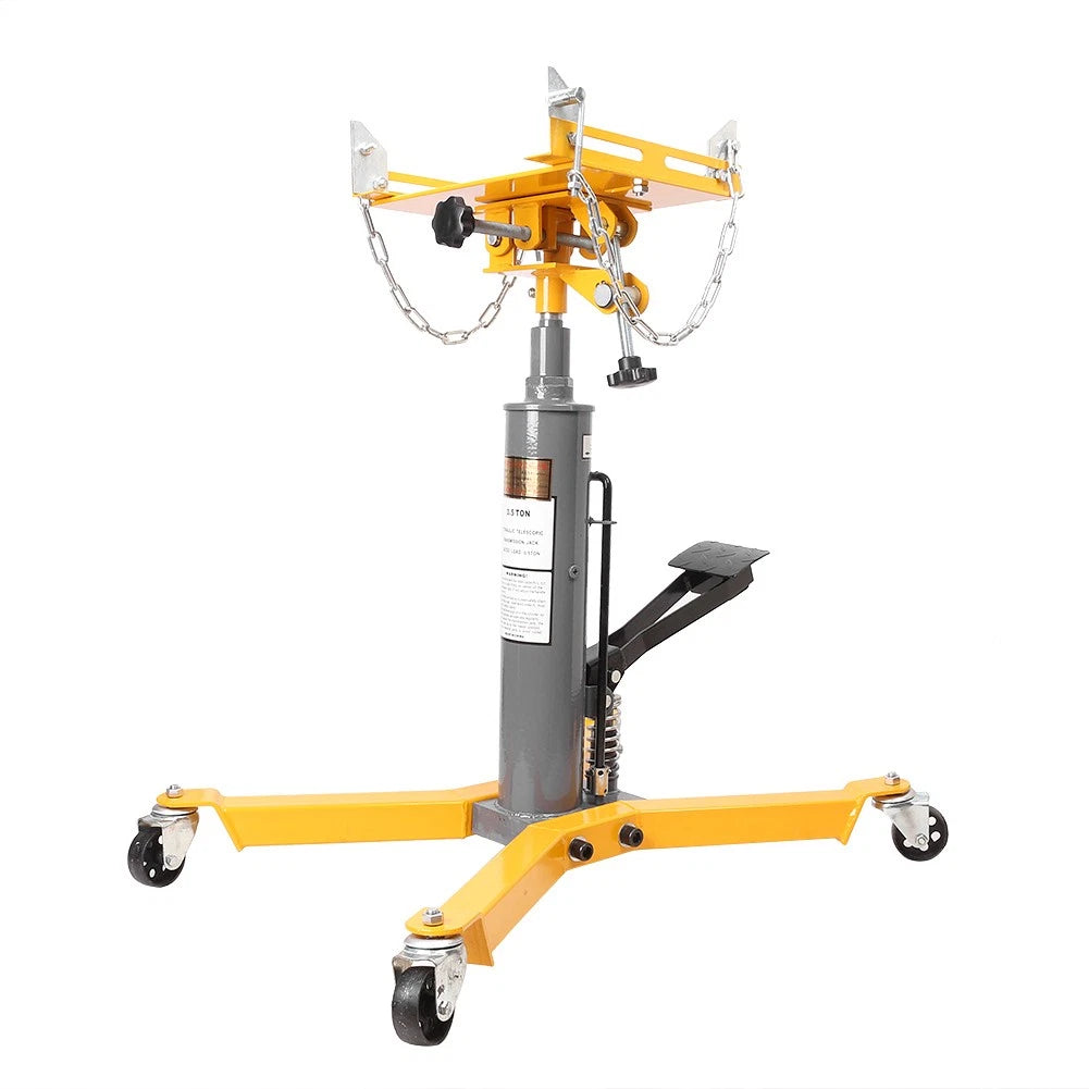 2 Stage 1100LB Hydraulic Transmission Jack w/360° Swivel Wheels Lift Hoist Auto