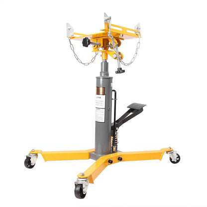 2 Stage 1100LB Hydraulic Transmission Jack w/360° Swivel Wheels Lift Hoist Auto