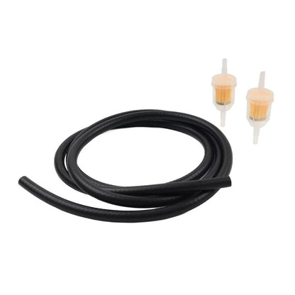 6Feet 1/4" ID Motor Gas Fuel Line Tubing + 10Pcs Hose Clamps with Fuel Filter