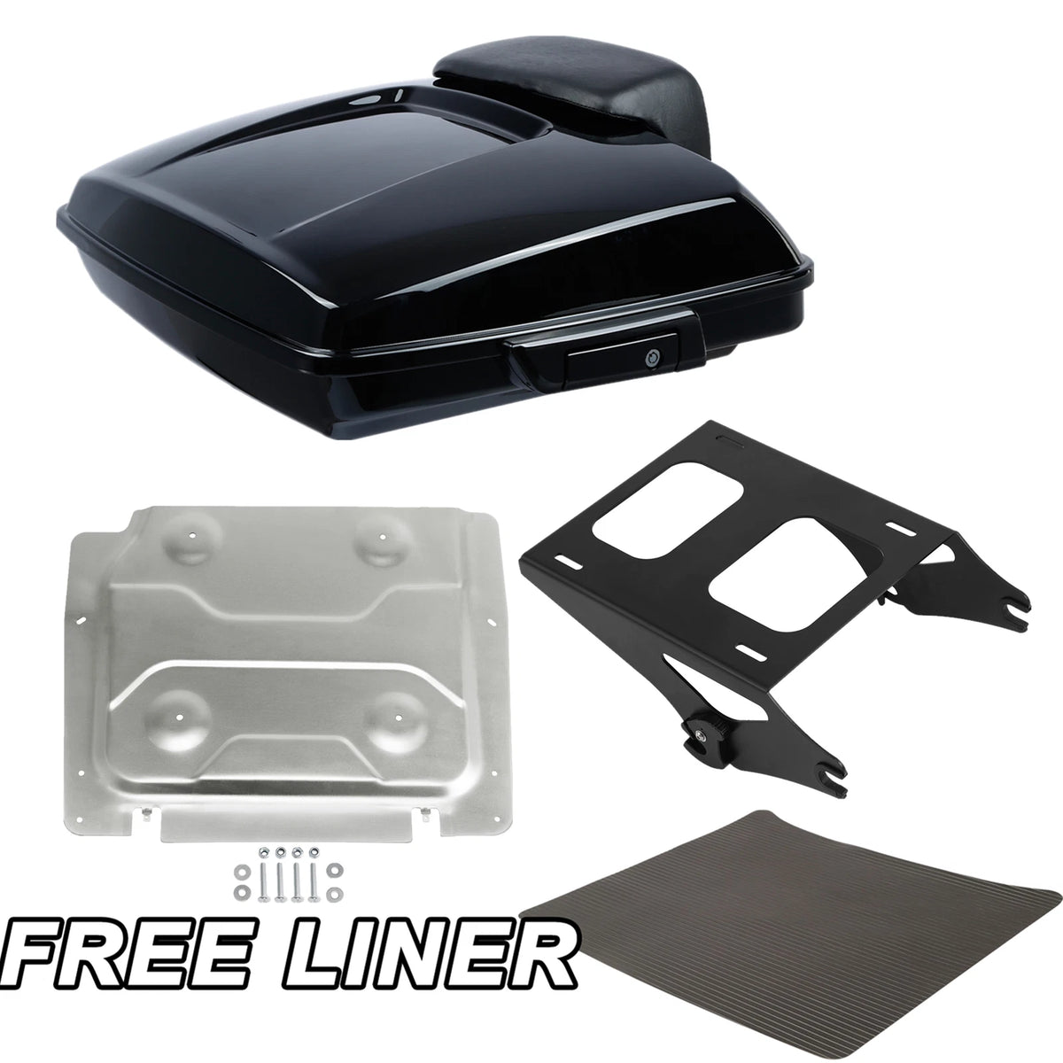 Razor Trunk Pad Mount Rack Plate Fit For Harley Touring Models 14-25 Black