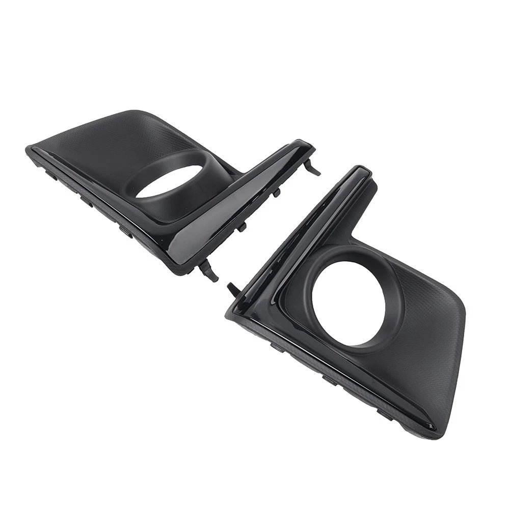2pcs Front Bumper Fog Light Bezel Cover Black For Subaru Crosstrek 2016-2017