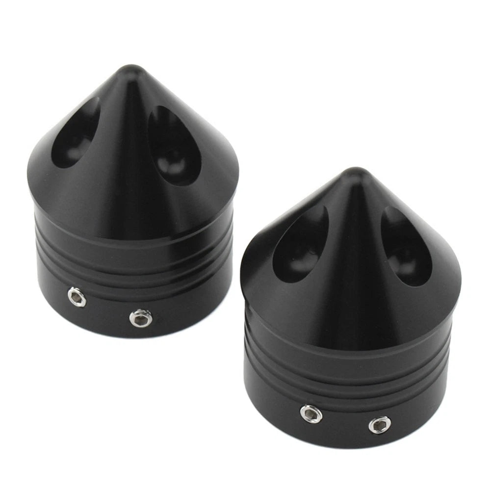 Front Wheel Axle Nut Covers Cap For Harley Touring Road Glide Dyna Softail Black