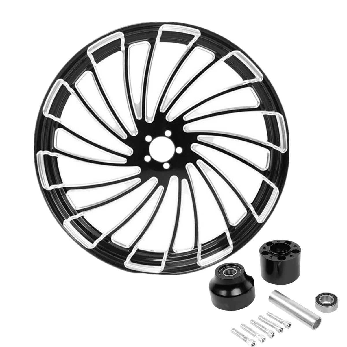 18"x3.5" Front Wheel Rim Wheel &Single Hub For Harley Street Road Glide 1997-21